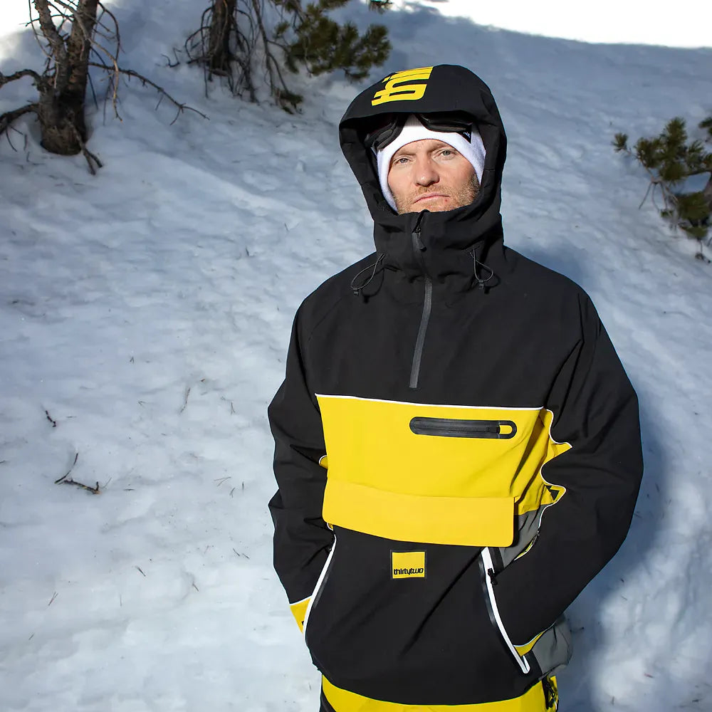 Light x Walker Anorak Jacket Black/Yellow | thirtytwo US Non-Insulated Jacket ThirtyTwo Rider Driven Snowboarding Snow Premium
