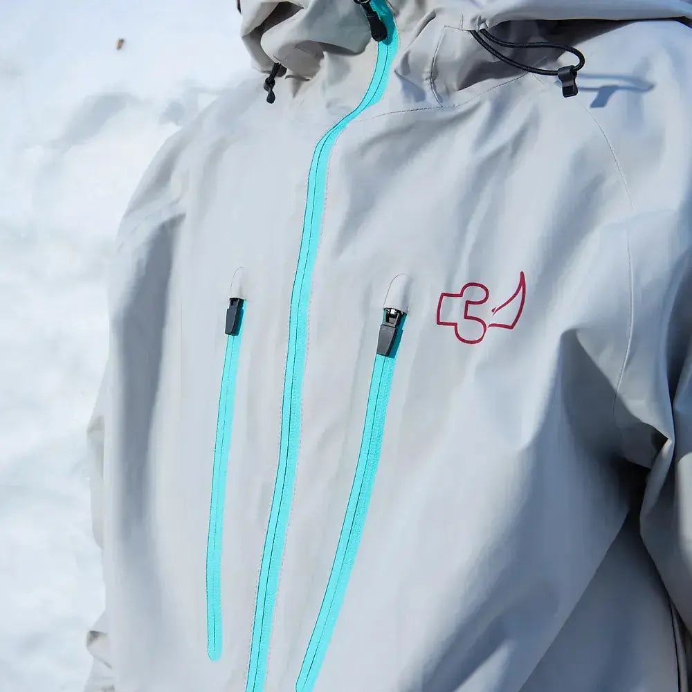 TM Recycled x Fava Jacket Cement | thirtytwo US Non-Insulated Jacket ThirtyTwo Rider Driven Snowboarding Snow Premium