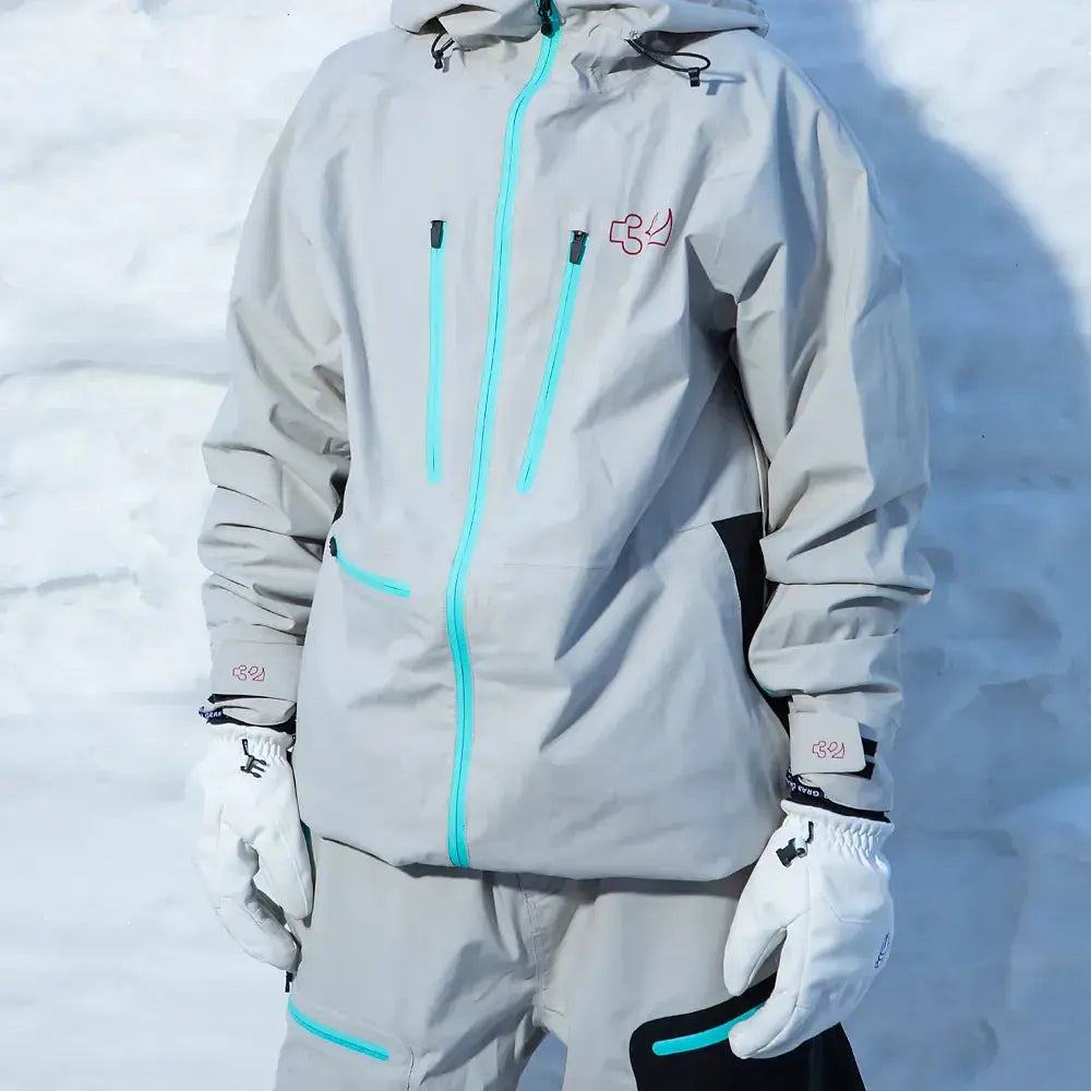 TM Recycled x Fava Jacket Cement | thirtytwo US Non-Insulated Jacket ThirtyTwo Rider Driven Snowboarding Snow Premium
