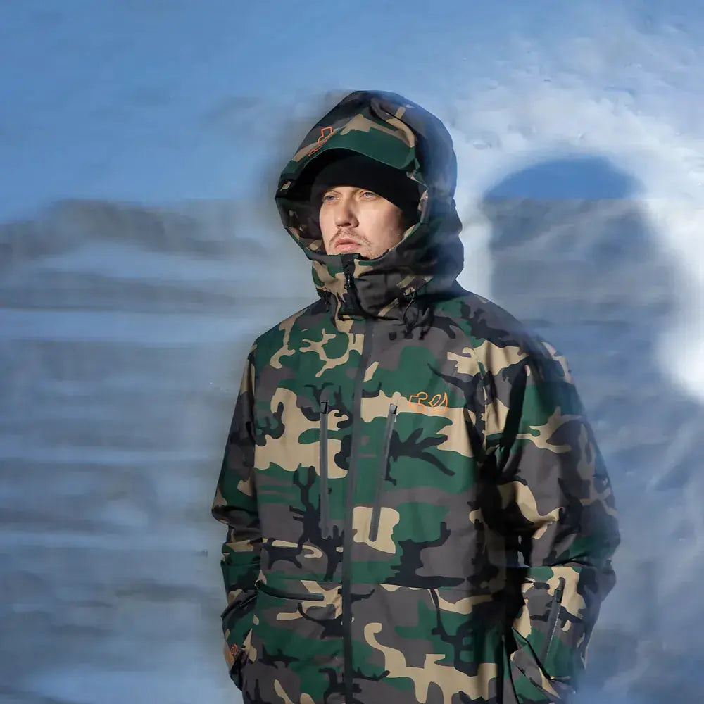 TM Recycled x Fava Uninsulated Jacket Camo | thirtytwo US Non-Insulated Jacket ThirtyTwo Rider Driven Snowboarding Snow Premium