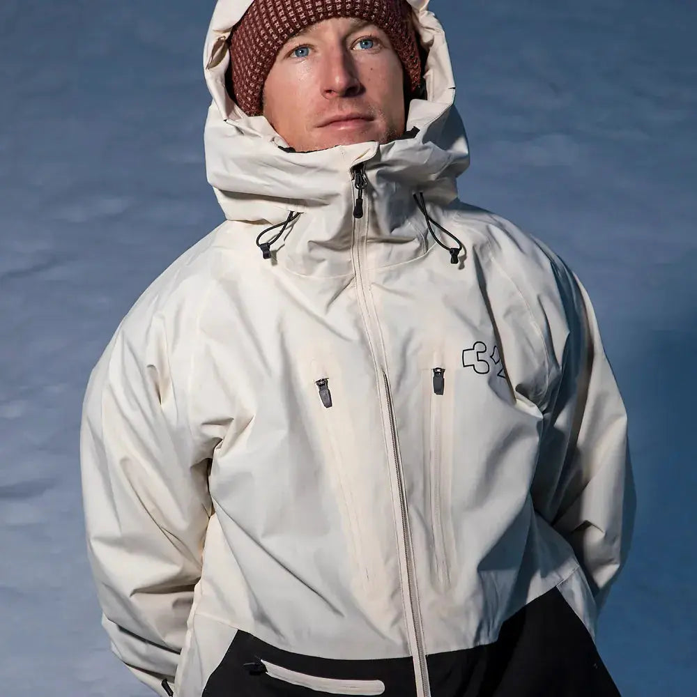TM Recycled x Visintainer Jacket Off White | thirtytwo US Non-Insulated Jacket ThirtyTwo Rider Driven Snowboarding Snow Premium