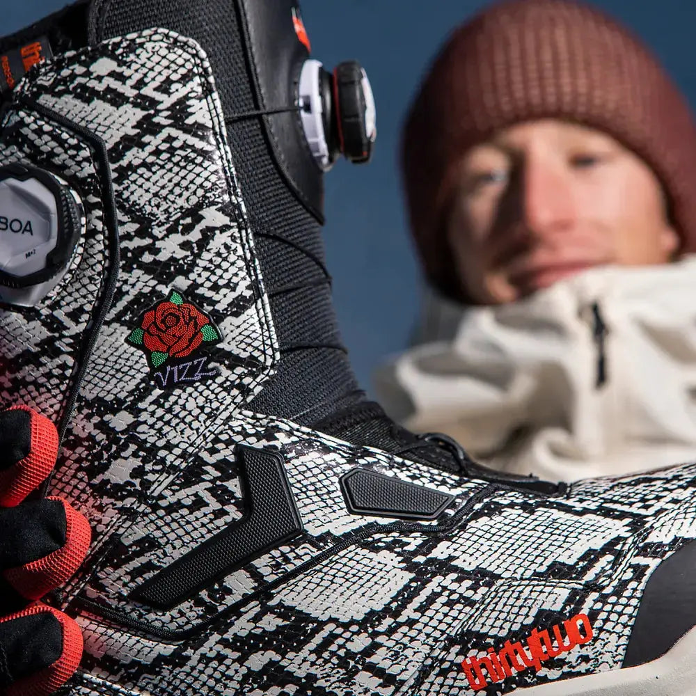 Men's Double Boa® x Vizz Boots White/Black | thirtytwo US Boots ThirtyTwo Rider Driven Snowboarding Snow Premium