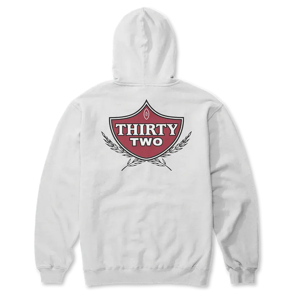 32 Art Pullover Screen Hooded Fleece White | thirtytwo US