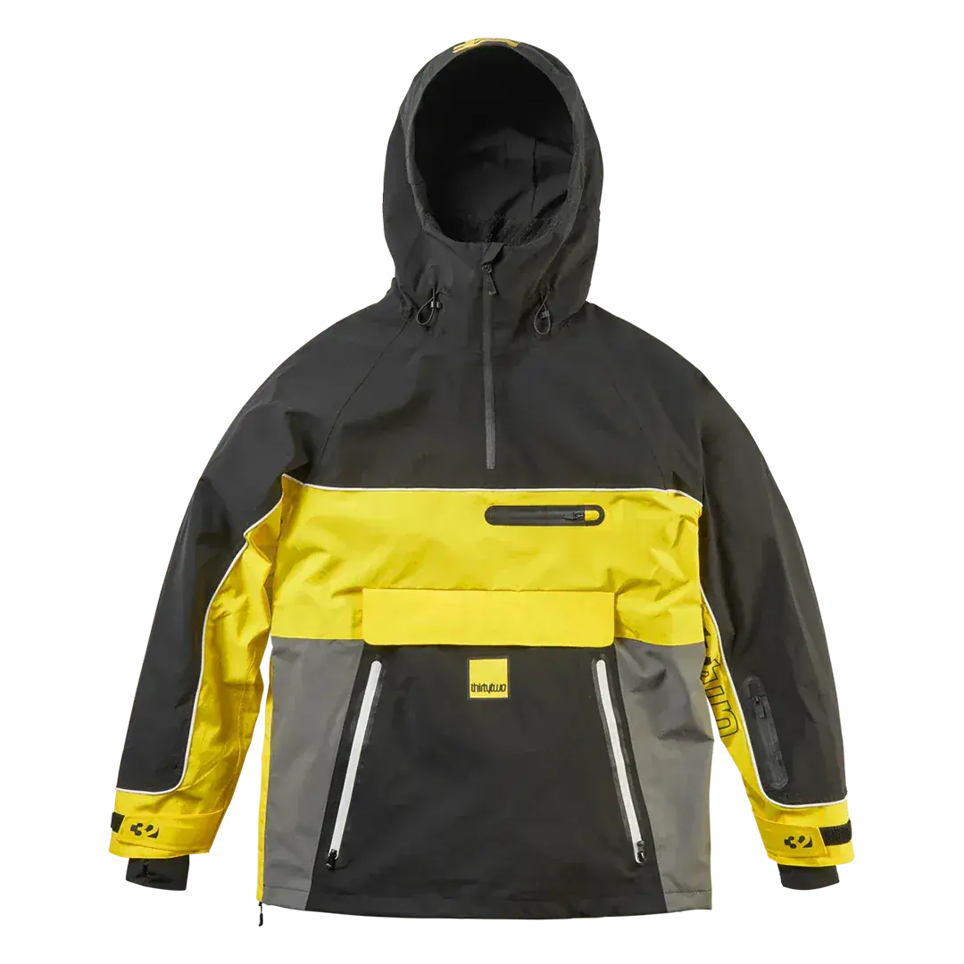 Light x Walker Anorak Jacket Black/Yellow | thirtytwo US Non-Insulated Jacket ThirtyTwo Rider Driven Snowboarding Snow Premium