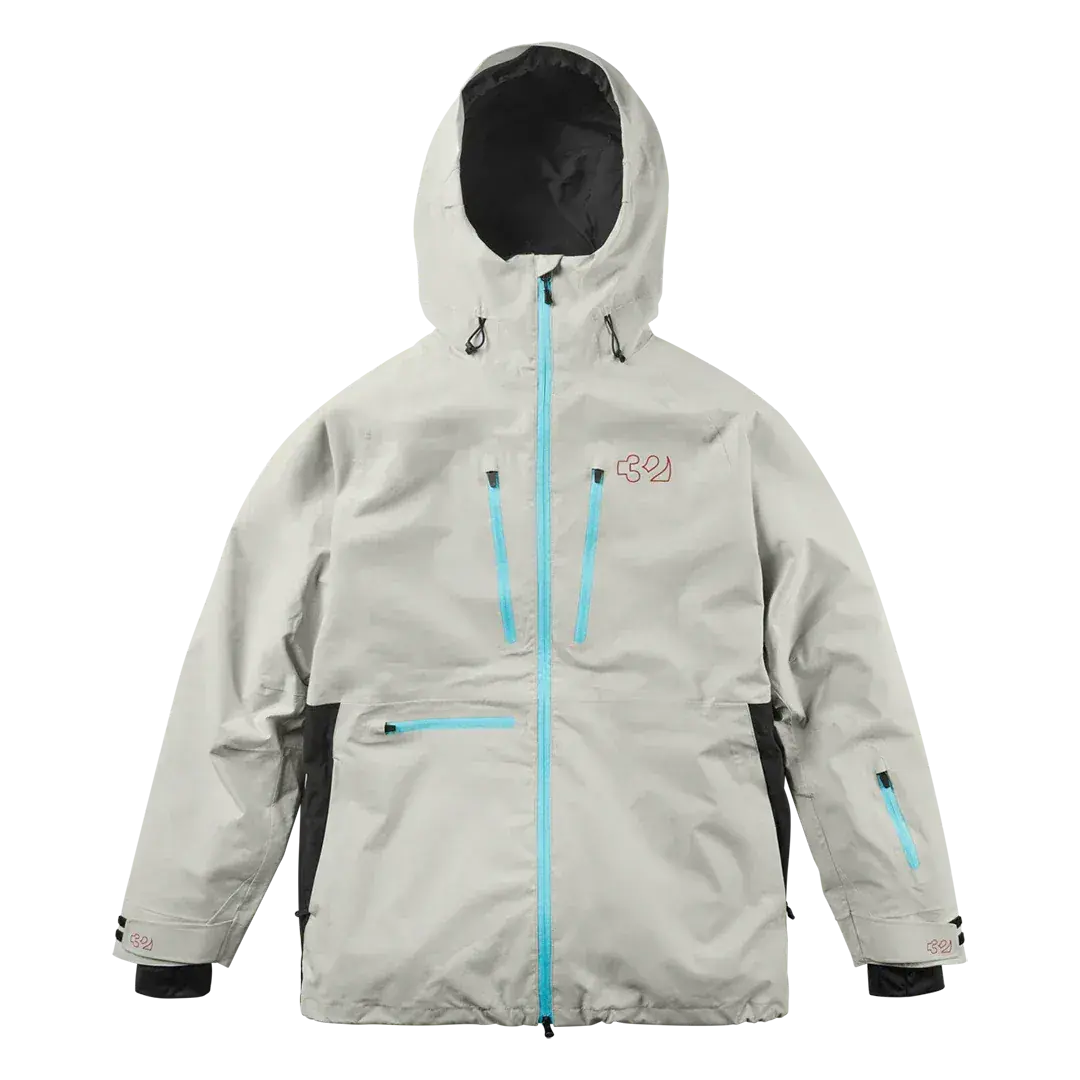 TM Recycled x Fava Jacket Cement | thirtytwo US Non-Insulated Jacket ThirtyTwo Rider Driven Snowboarding Snow Premium