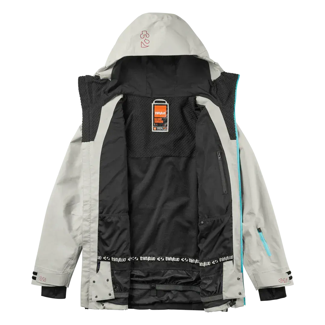 TM Recycled x Fava Jacket Cement | thirtytwo US Non-Insulated Jacket ThirtyTwo Rider Driven Snowboarding Snow Premium