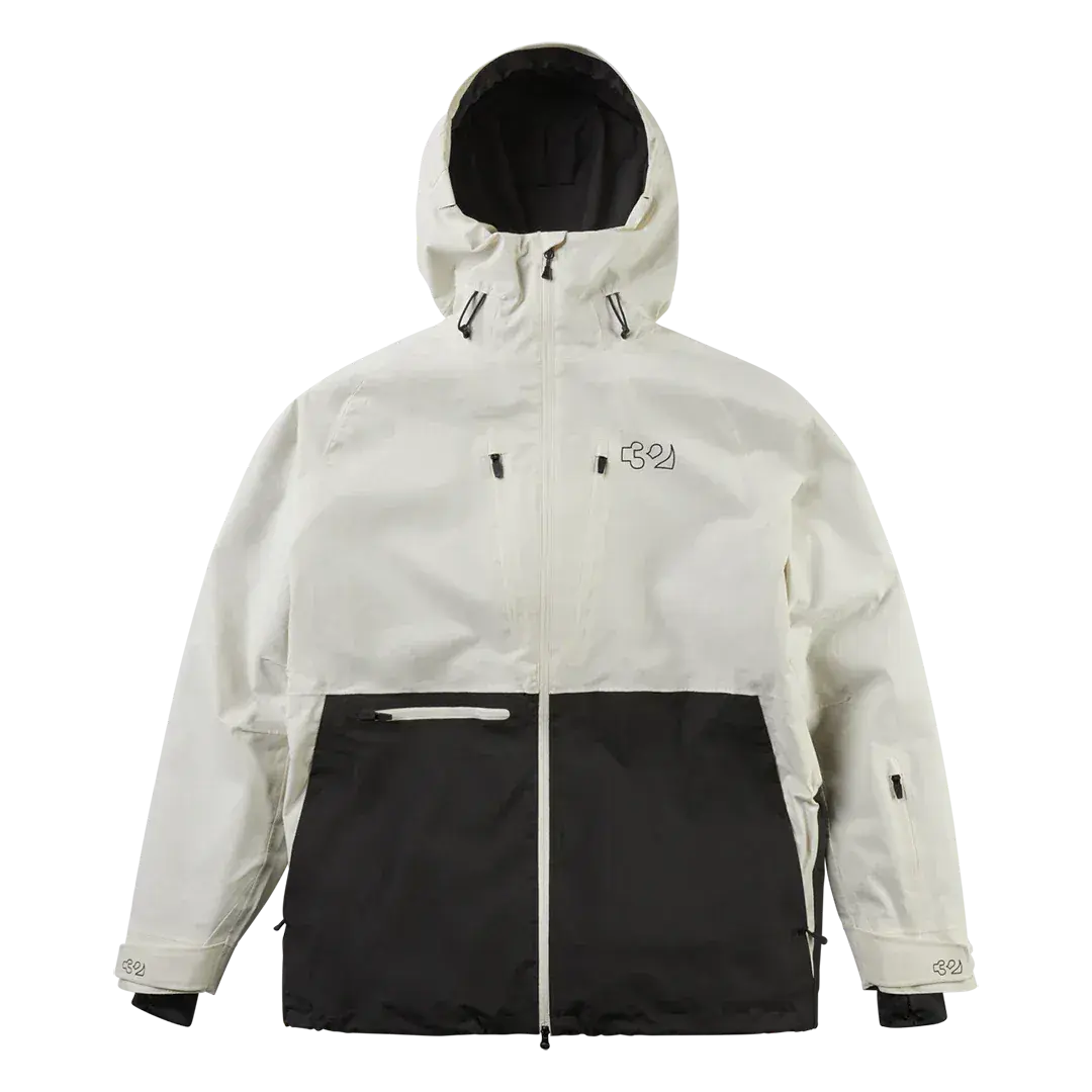 TM Recycled x Visintainer Jacket Off White | thirtytwo US Non-Insulated Jacket ThirtyTwo Rider Driven Snowboarding Snow Premium