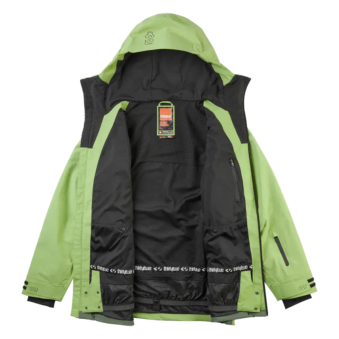 TM Recycled Patch x Grenier Jacket Moss | thirtytwo US Non-Insulated Jacket ThirtyTwo Rider Driven Snowboarding Snow Premium