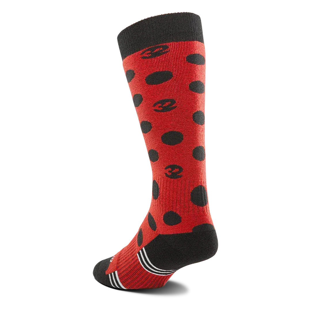 Women's Merino Specialty Sock Red/Black | thirtytwo US Specialty Sock ThirtyTwo Rider Driven Snowboarding Snow Premium