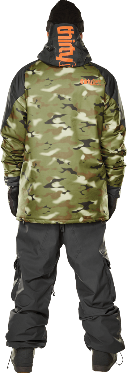 Camo snowboard jacket shop