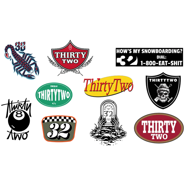 32 Assorted Decal Sticker Pack | thirtytwo US - ThirtyTwo US