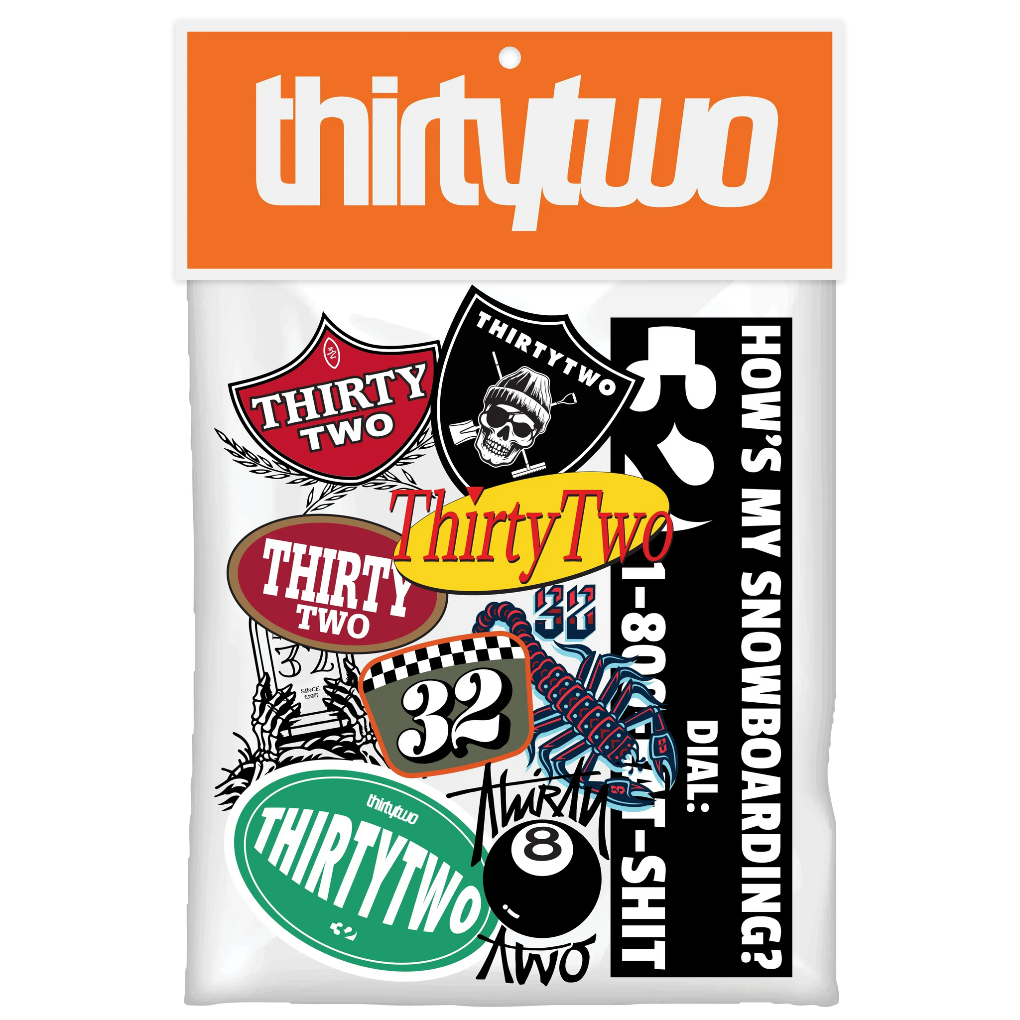 32 Assorted Decal Sticker Pack | thirtytwo US 32 Assorted Decal Sticker Pack | thirtytwo US