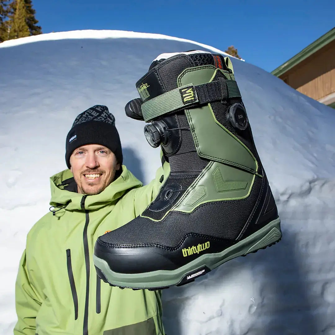 TM - 2 XLT Double Boa® x Grenier Boots Green | thirtytwo US Boots ThirtyTwo Rider Driven Snowboarding Snow Premium