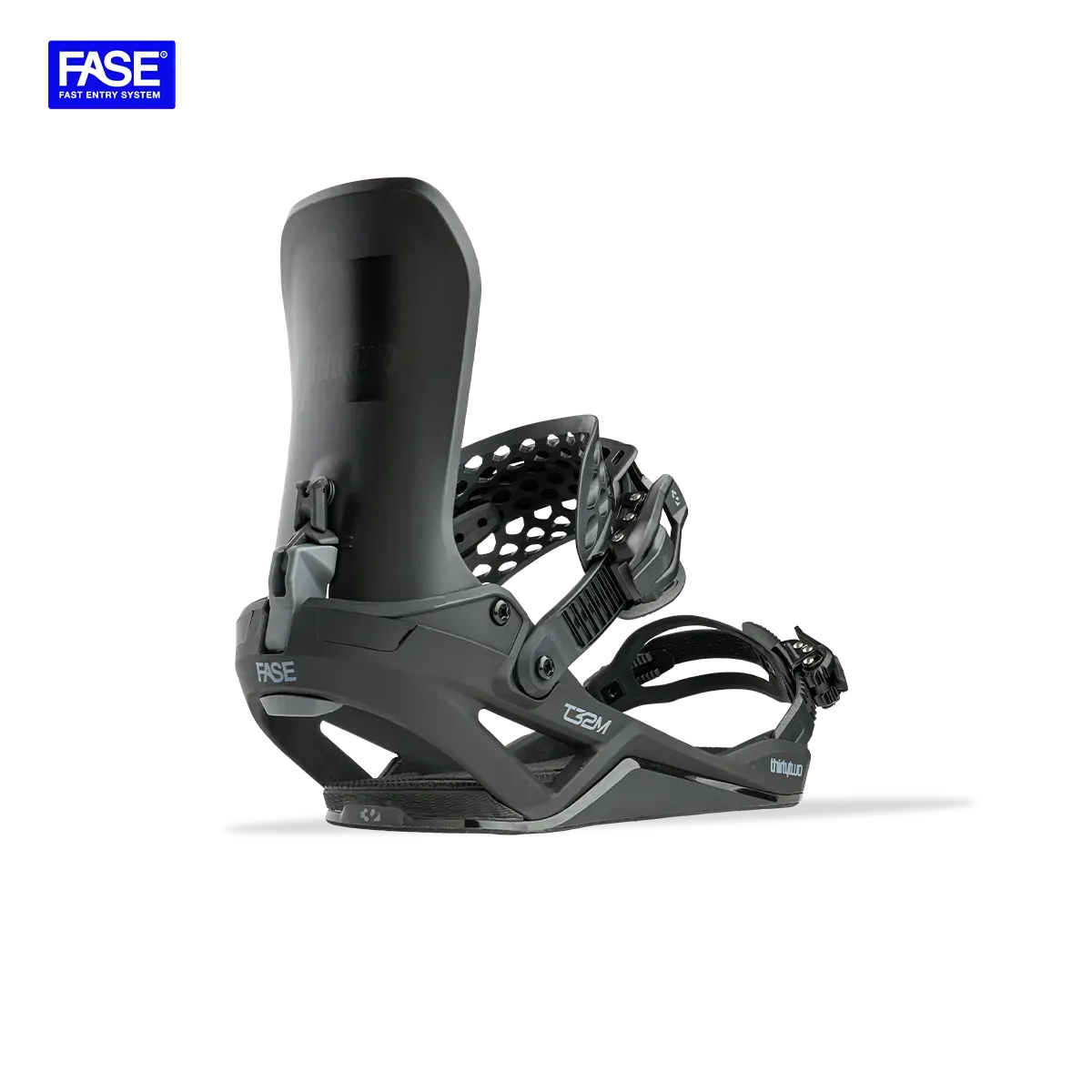 T32M Fase® Black Snowboard Binding | thirtytwo US Bindings ThirtyTwo BLACK / S Rider Driven Snowboarding Snow Premium 7630680864826 T.27.BNU.TEA.BK.2S.1