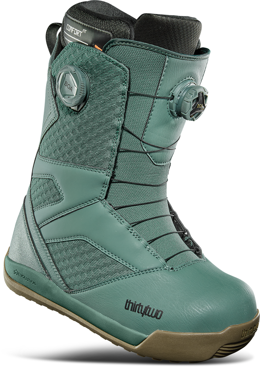 thirtytwo スノーボードブーツ オリーブグリーン MEN'S STW DOUBLE BOA® SNOWBOARD BOOTS - ThirtyTwo US