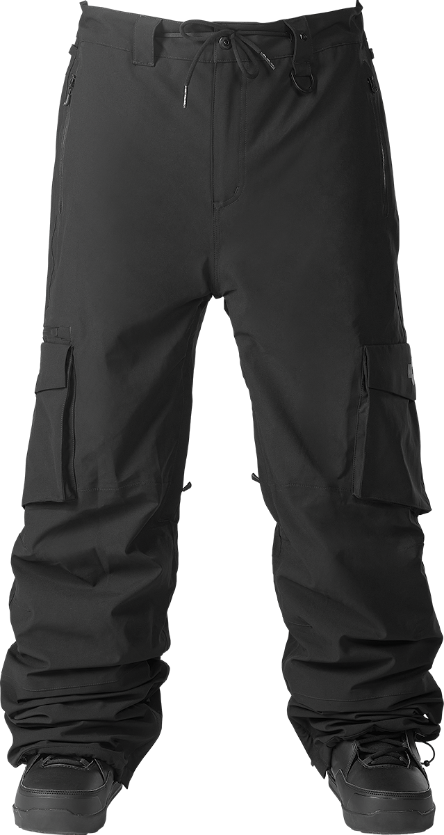 White Extreme Baggy Shell Cargo Trousers