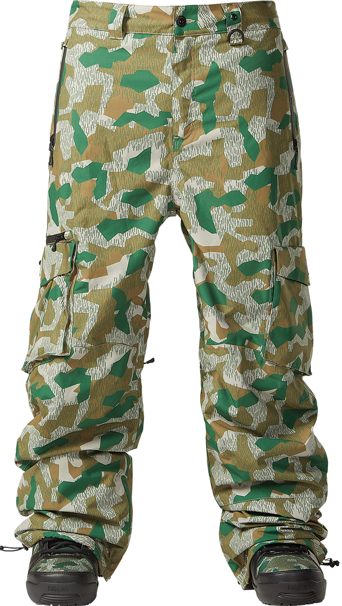 White Extreme Baggy Shell Cargo Trousers