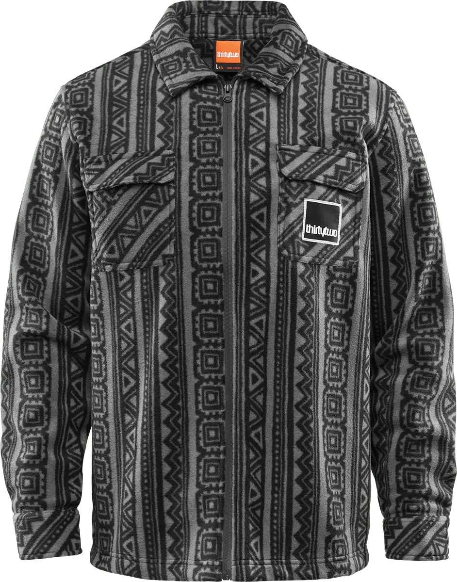 MEN'S REST STOP ZIP UP X GRENIER SHIRT Novelty Fleece ThirtyTwo Rider Driven Snowboarding Snow Premium
