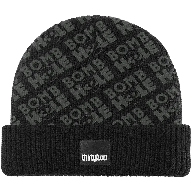 BOMBHOLE BEANIE Beanie 11.99 | thirtytwo Snowboarding  Beanie ThirtyTwo BLACK/CHARCOAL / ONE SIZE Rider Driven Snowboarding Snow Premium 194691663245 8140000784