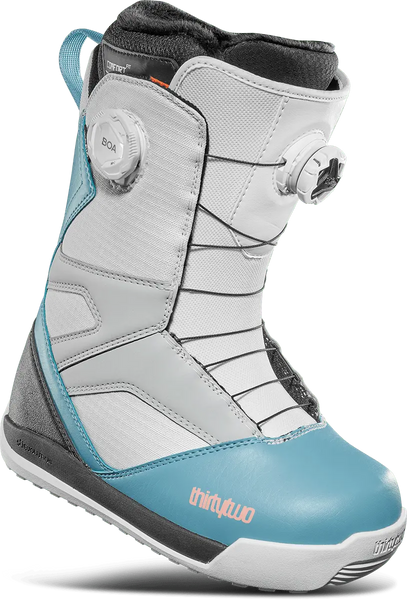 thirtytwo 86 ft snowboard boot women& 39 ThirtyTwo Women's STW Double BOA Snowboard Boots, Blue/Grey/White / 6