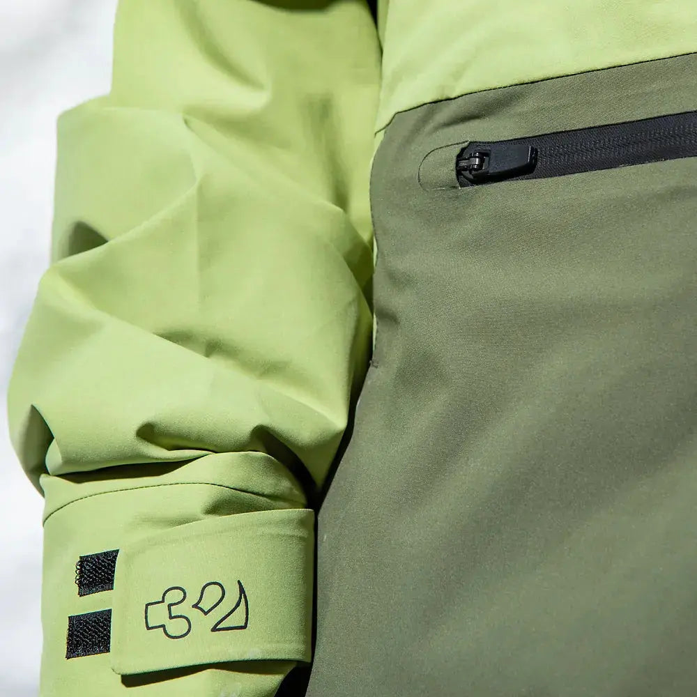 TM Recycled Patch x Grenier Jacket Moss | thirtytwo US Non-Insulated Jacket ThirtyTwo Rider Driven Snowboarding Snow Premium