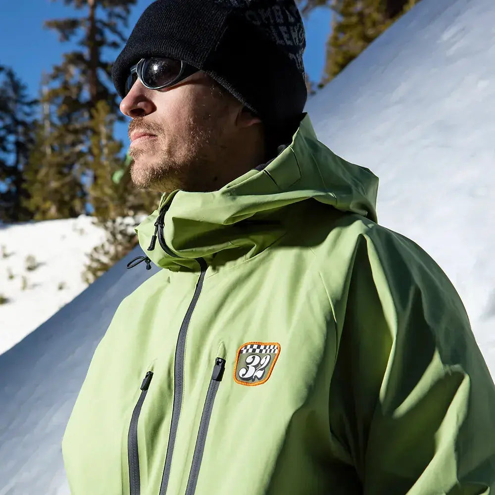 TM Recycled Patch x Grenier Jacket Moss | thirtytwo US Non-Insulated Jacket ThirtyTwo Rider Driven Snowboarding Snow Premium