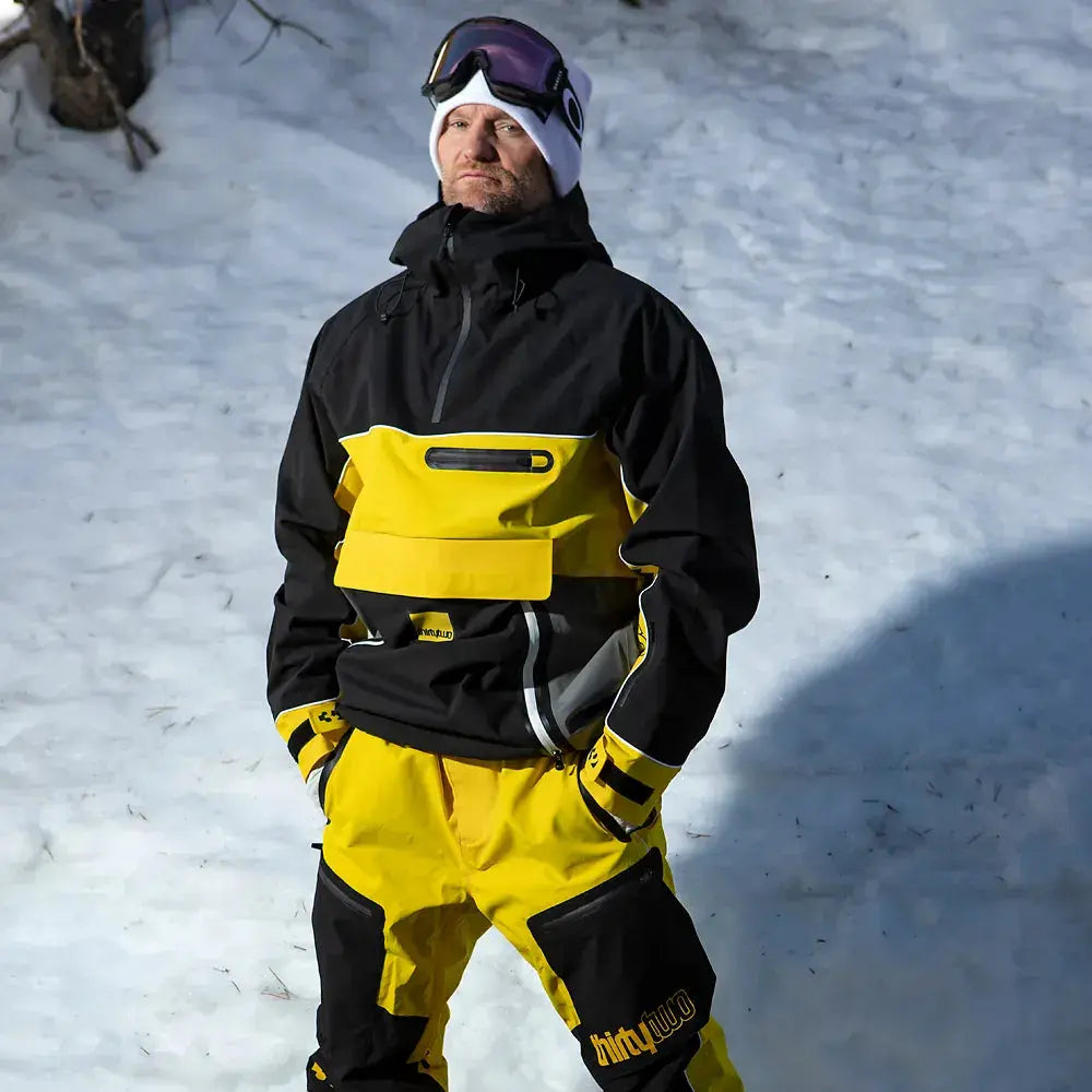 Light x Walker Anorak Jacket Black/Yellow | thirtytwo US Non-Insulated Jacket ThirtyTwo Rider Driven Snowboarding Snow Premium