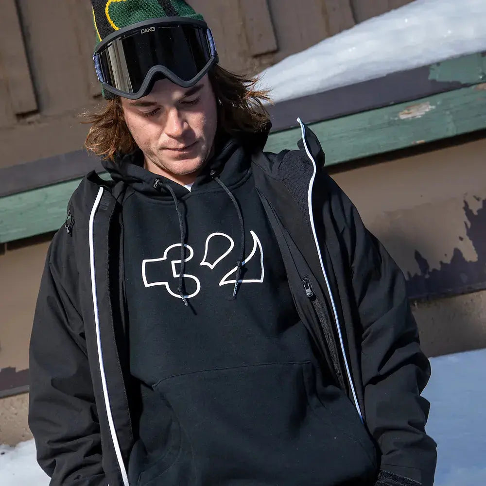 Team Tech x Kerkela Pullover Fleece Black | thirtytwo US Screen Hooded Fleece ThirtyTwo Rider Driven Snowboarding Snow Premium