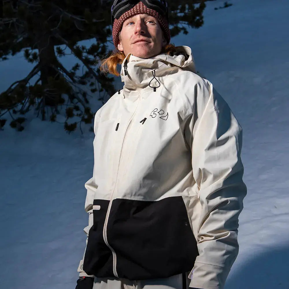 TM Recycled x Visintainer Jacket Off White | thirtytwo US Non-Insulated Jacket ThirtyTwo Rider Driven Snowboarding Snow Premium