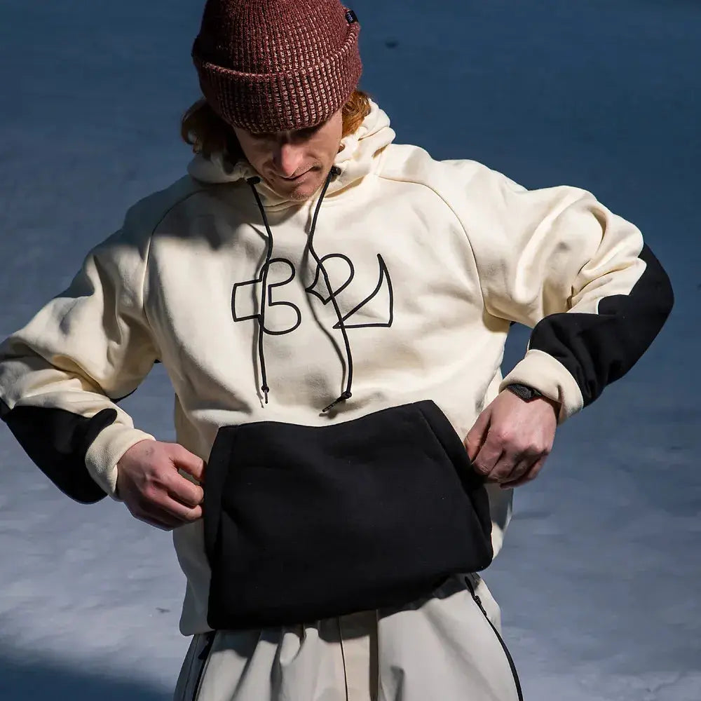 Team Tech x Visintainer Pullover Off White | thirtytwo US Screen Hooded Fleece ThirtyTwo Rider Driven Snowboarding Snow Premium