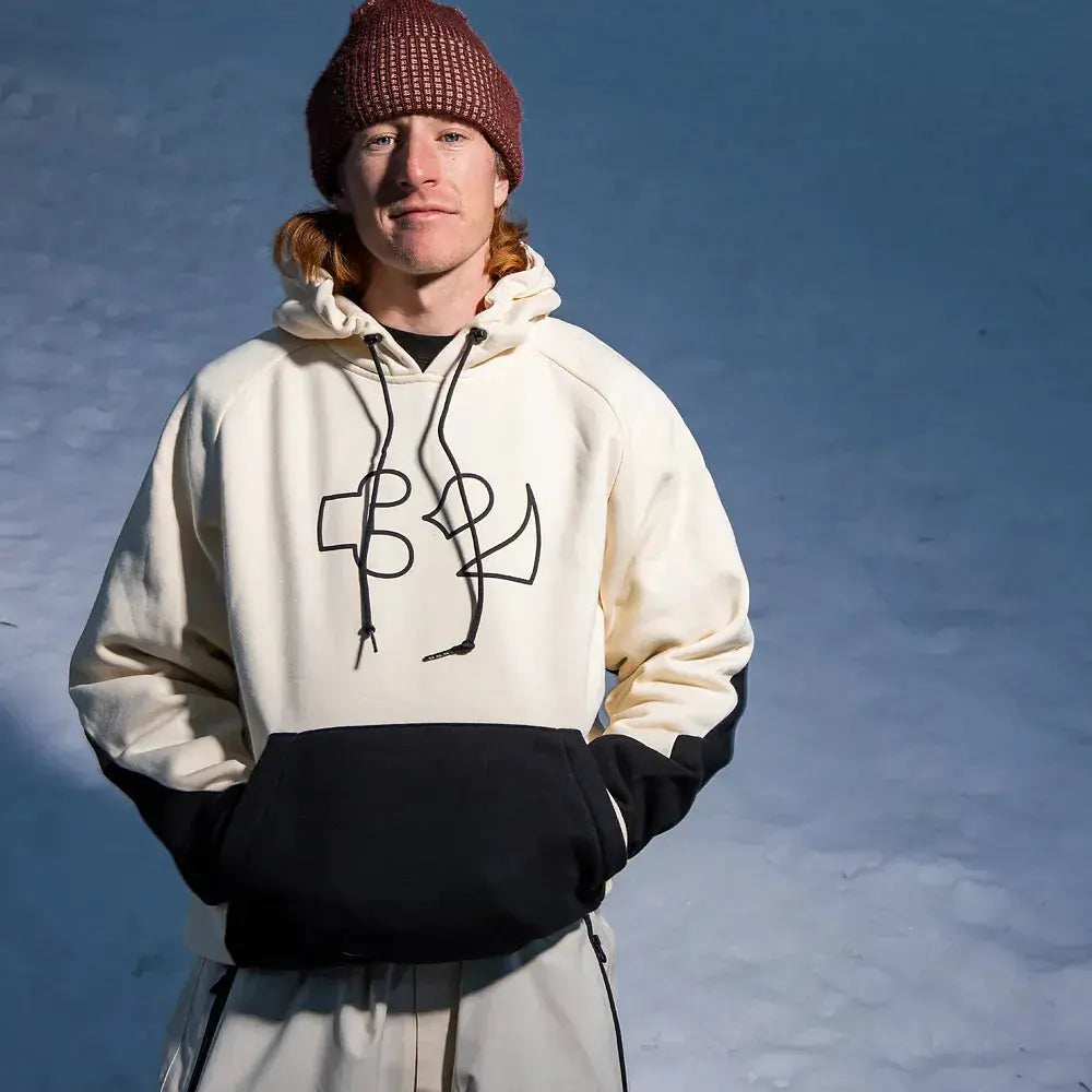 Team Tech x Visintainer Pullover Off White | thirtytwo US Screen Hooded Fleece ThirtyTwo Rider Driven Snowboarding Snow Premium