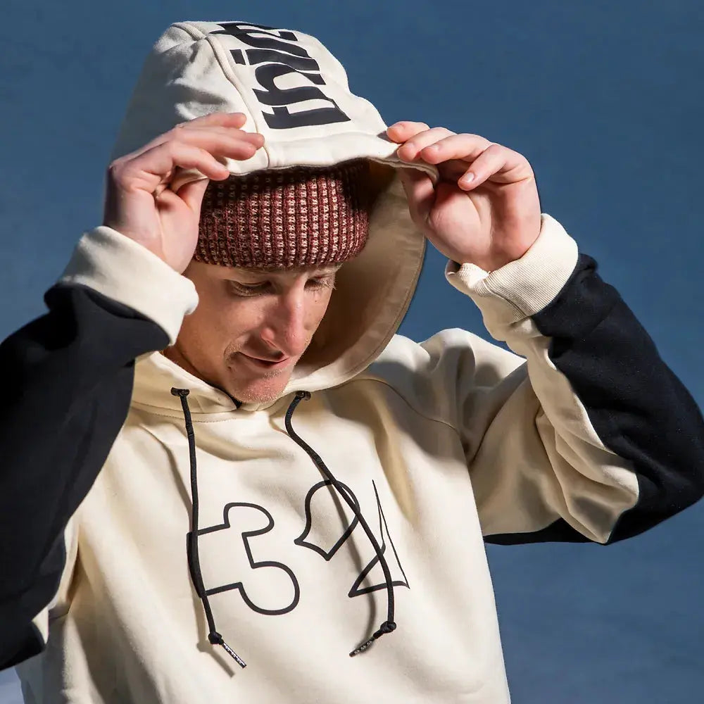 Team Tech x Visintainer Pullover Off White | thirtytwo US Screen Hooded Fleece ThirtyTwo Rider Driven Snowboarding Snow Premium