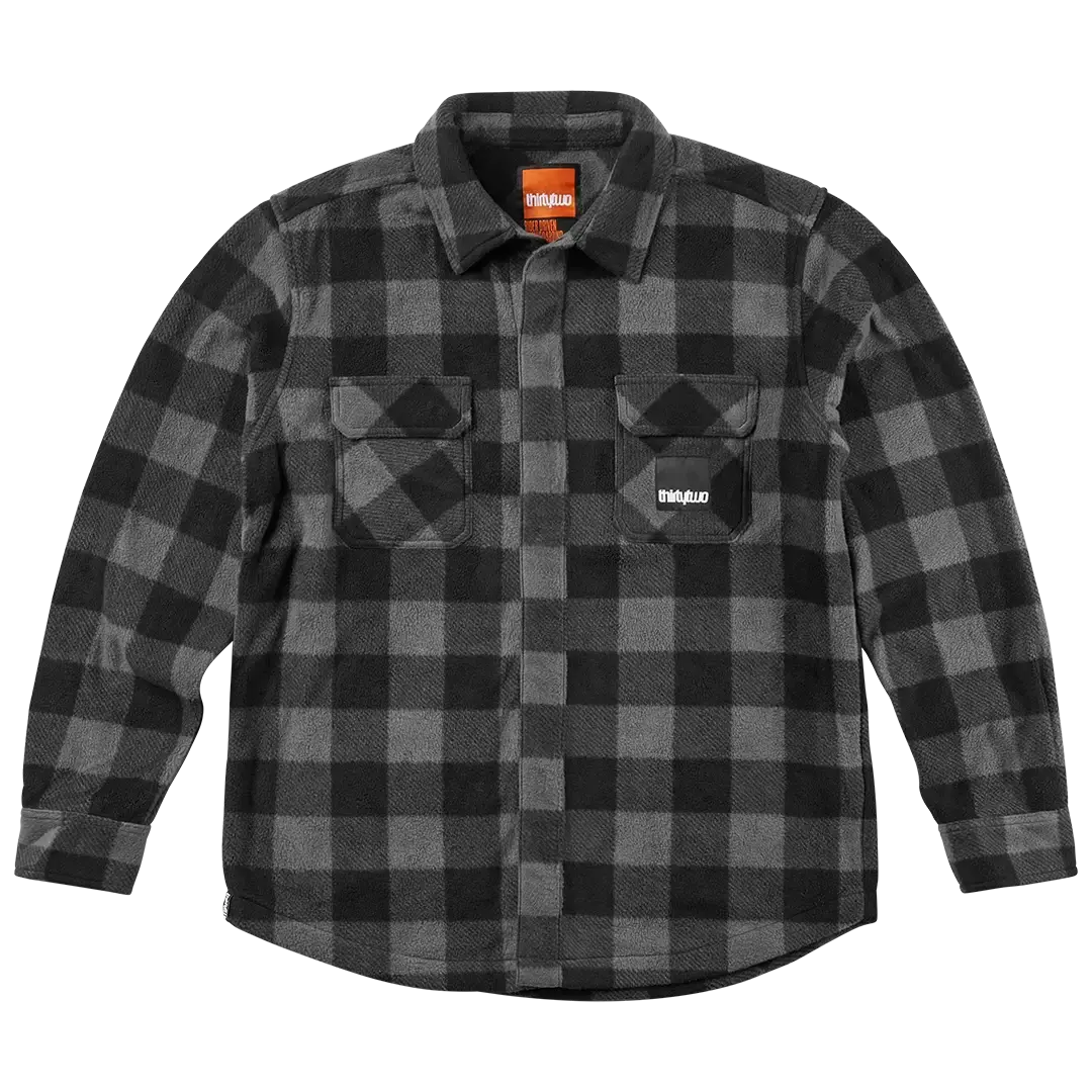 Rest Stop Shirt Novelty Fleece Charcoal | thirtytwo US Novelty Fleece ThirtyTwo Rider Driven Snowboarding Snow Premium