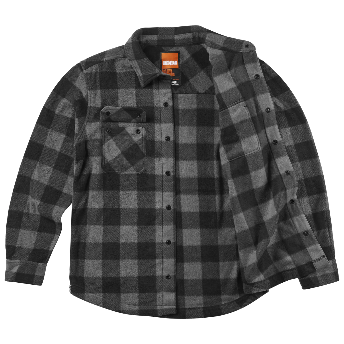 Rest Stop Shirt Novelty Fleece Charcoal | thirtytwo US Novelty Fleece ThirtyTwo Rider Driven Snowboarding Snow Premium