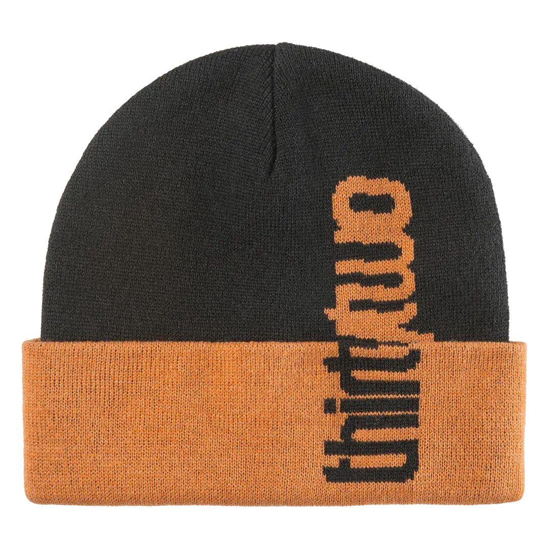 Double Overlap Beanie Black/Orange | thirtytwo US Beanie ThirtyTwo BLACK/ORANGE / ONE SIZE Rider Driven Snowboarding Snow Premium 7630949137708 T.26.BEM.DOB.BK.OS.1