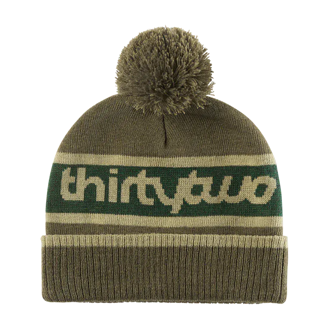 32 Pom Beanie Tobacco | thirtytwo US Beanie ThirtyTwo TOBACCO / ONE SIZE Rider Driven Snowboarding Snow Premium 7630949137593 T.26.BEM.PMB.BN.OS.1
