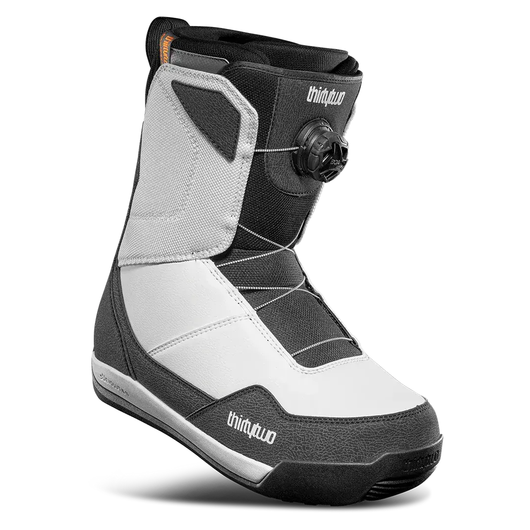 mens thirtytwo snowboard boots dark grey TM-2 Double Boa 2026 without the boot pinching ThirtyTwo Lashed Double BOA Snowboard