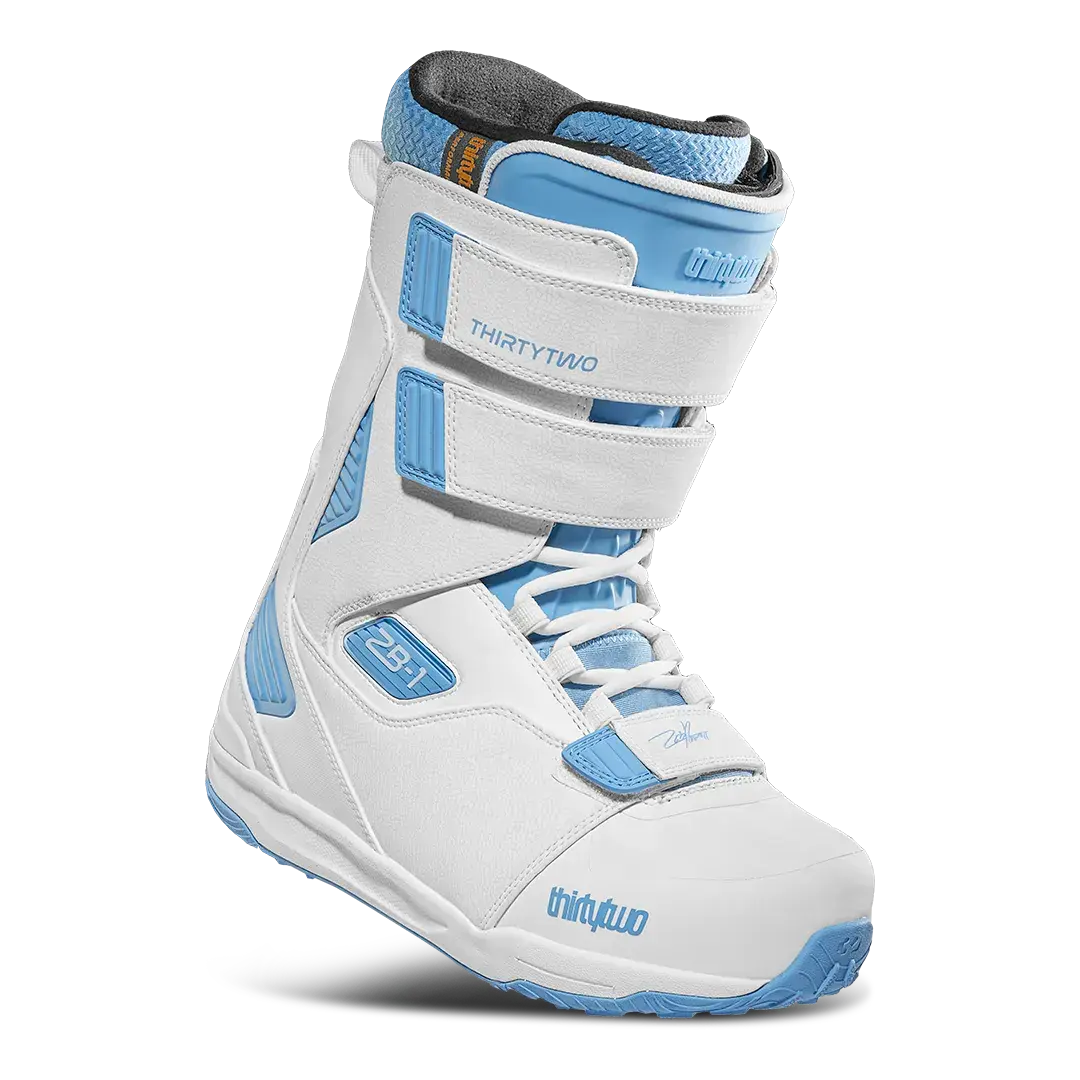 Men's ZB - 1 x Zeb Powell Boots White/Blue | thirtytwo US Boots ThirtyTwo Rider Driven Snowboarding Snow Premium