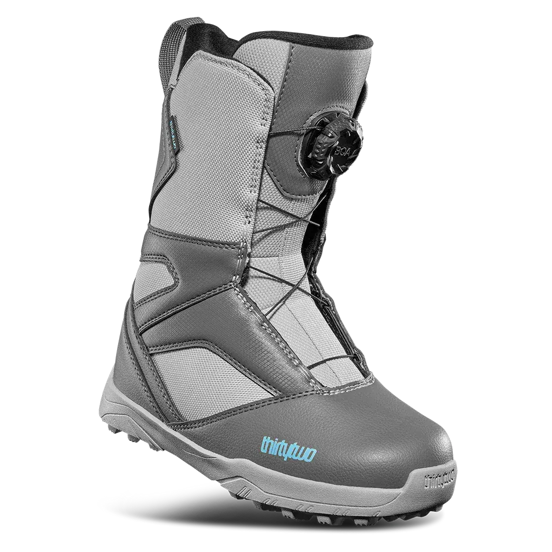 Youth Boa® Snowboard Boots Dark Grey/Grey | thirtytwo US Boots ThirtyTwo Rider Driven Snowboarding Snow Premium