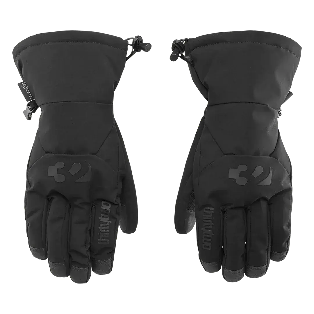 Men's Lashed Gloves in Black - thirtytwo Gloves ThirtyTwo Rider Driven Snowboarding Snow Premium
