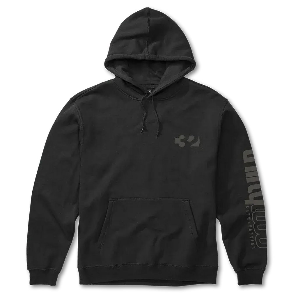 Double Pullover Hooded Fleece Black/Charcoal | thirtytwo US