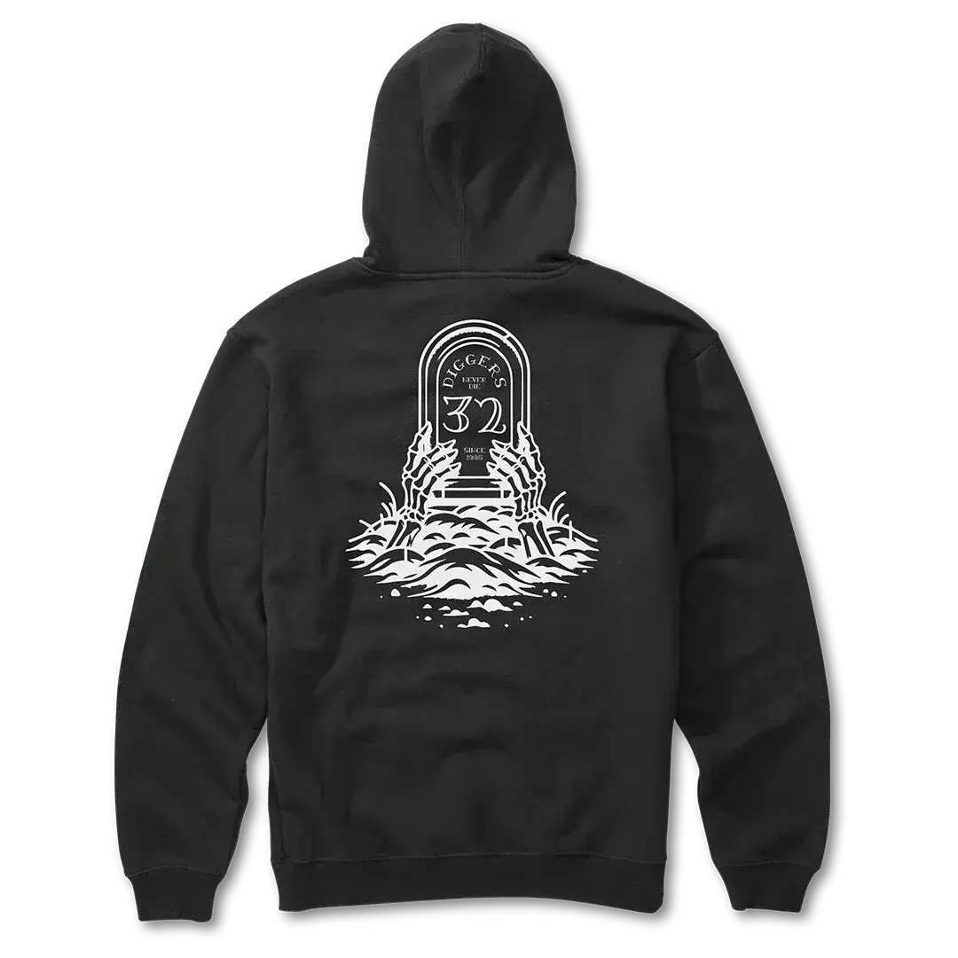 Digger Screen Pullover Hooded Fleece Black | thirtytwo US Screen Hooded Fleece ThirtyTwo Rider Driven Snowboarding Snow Premium