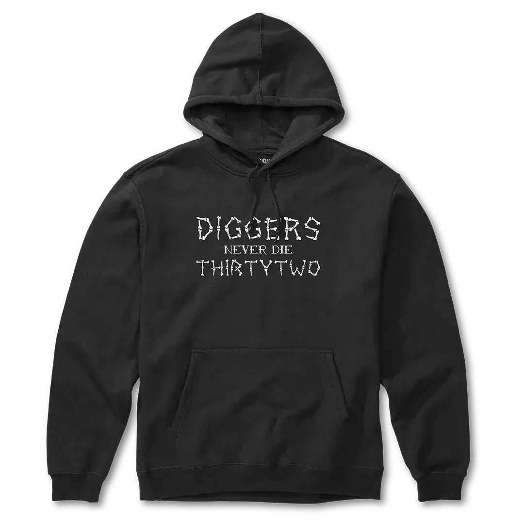 Digger Screen Pullover Hooded Fleece Black | thirtytwo US Screen Hooded Fleece ThirtyTwo Rider Driven Snowboarding Snow Premium