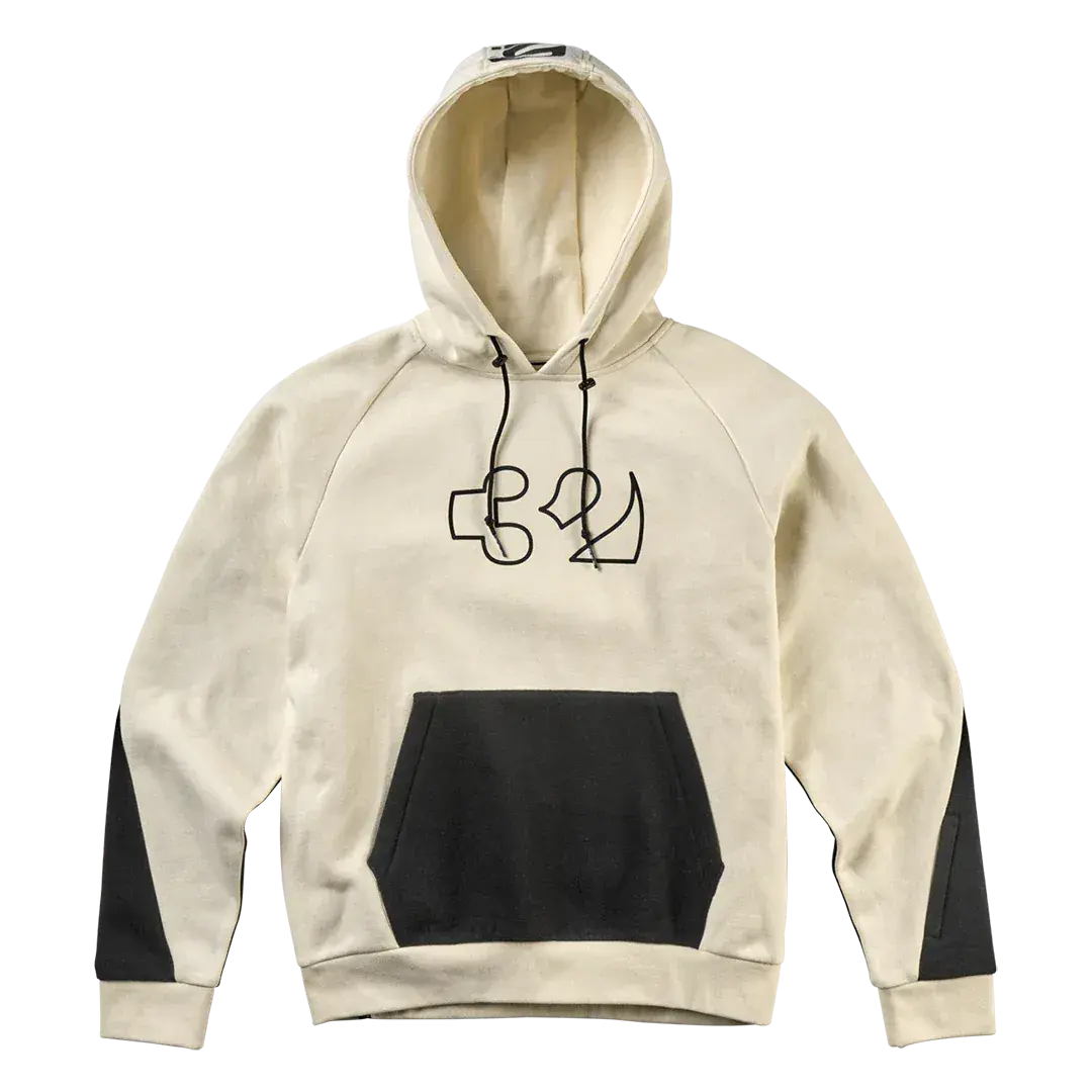 Team Tech x Visintainer Pullover Off White | thirtytwo US Screen Hooded Fleece ThirtyTwo Rider Driven Snowboarding Snow Premium