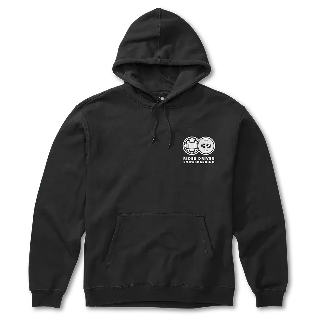 30 Year Screen Pullover Hooded Fleece Black | thirtytwo US Screen Hooded Fleece ThirtyTwo Rider Driven Snowboarding Snow Premium