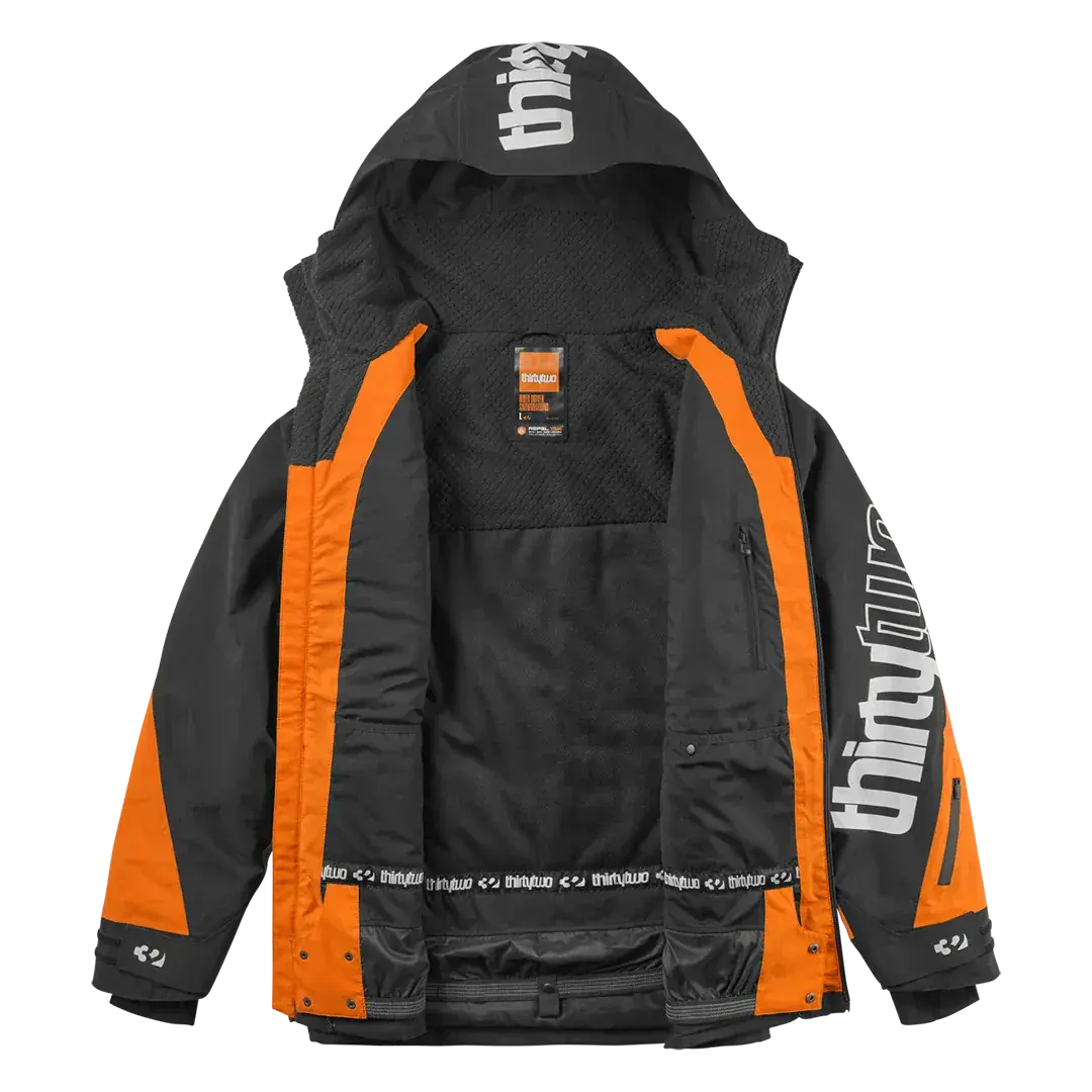 Lashed Non - Insulated Jacket Black/Orange | thirtytwo US Non-Insulated Jacket ThirtyTwo Rider Driven Snowboarding Snow Premium