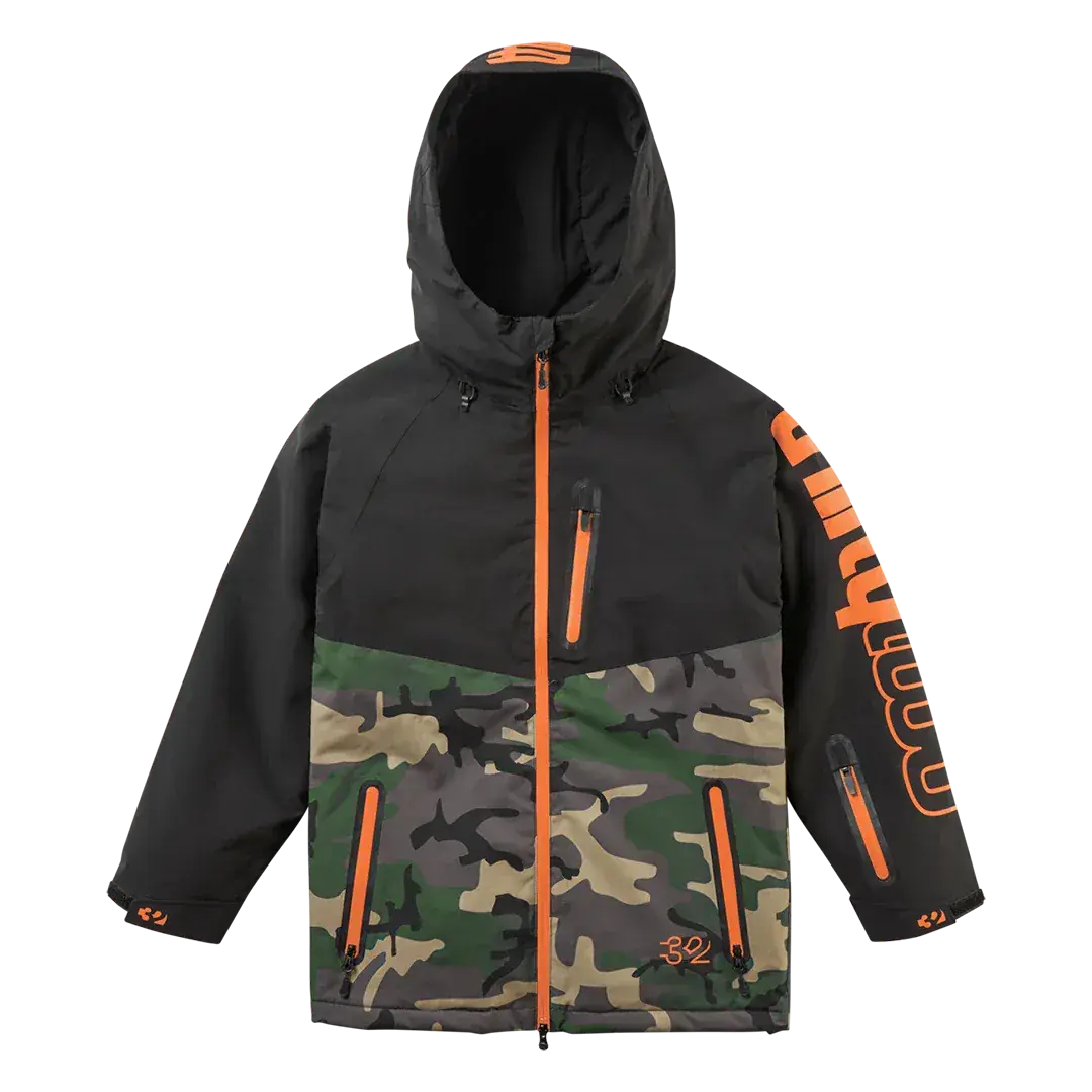 Youth Grasser Insulated Jacket Black/Orange | thirtytwo US Non-Insulated Jacket ThirtyTwo Rider Driven Snowboarding Snow Premium