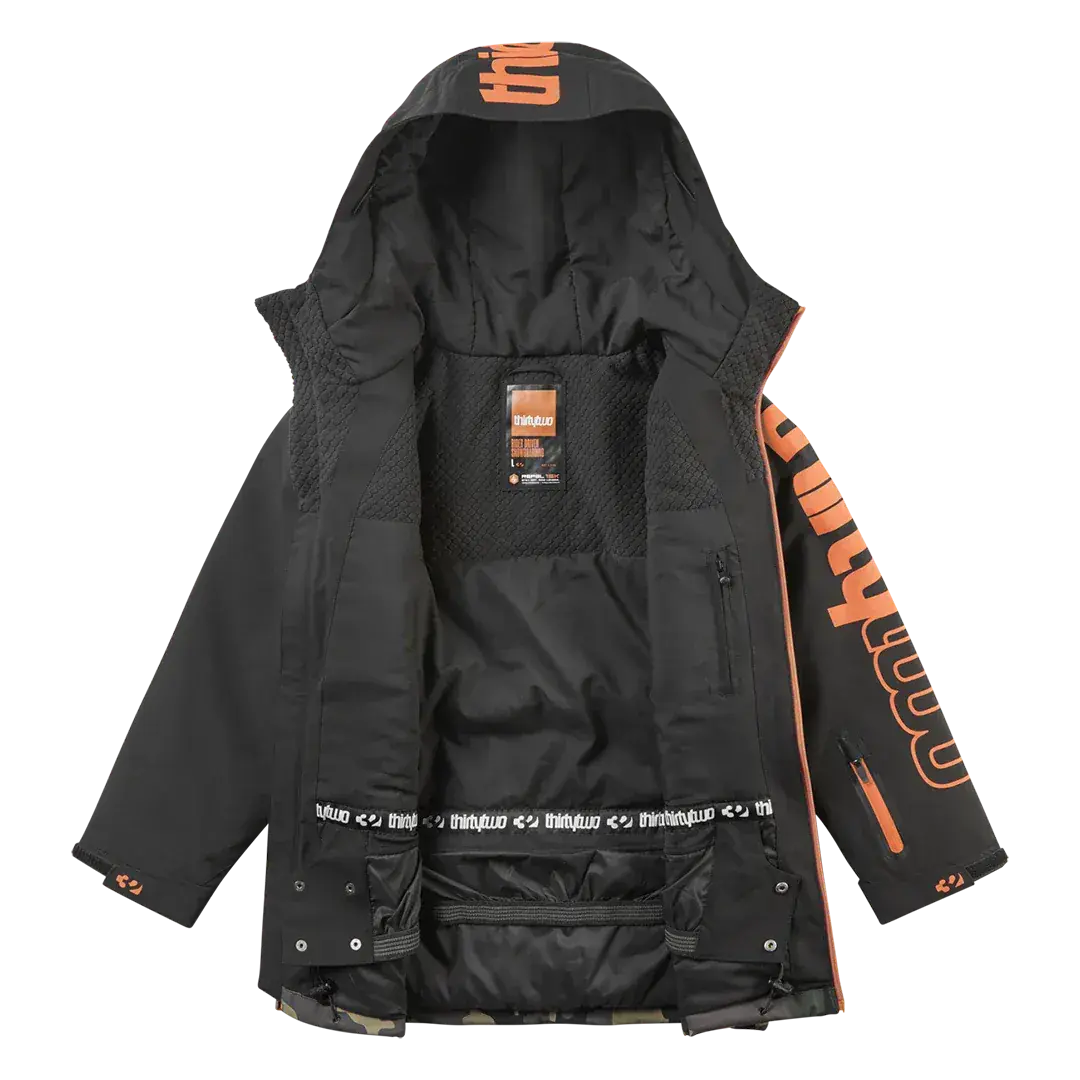Youth Grasser Insulated Jacket Black/Orange | thirtytwo US Non-Insulated Jacket ThirtyTwo Rider Driven Snowboarding Snow Premium