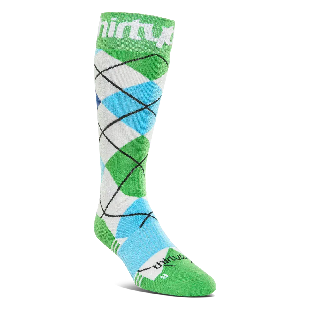 Men's Double Specialty Green Sock | thirtytwo US Specialty Sock ThirtyTwo Rider Driven Snowboarding Snow Premium