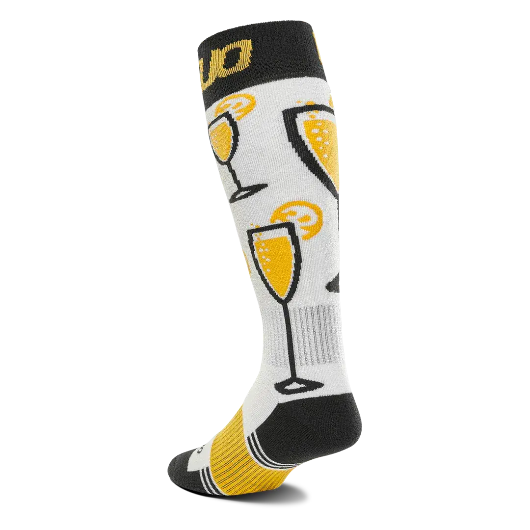 Men's Double Specialty Sock Yellow/White | thirtytwo US Specialty Sock ThirtyTwo Rider Driven Snowboarding Snow Premium